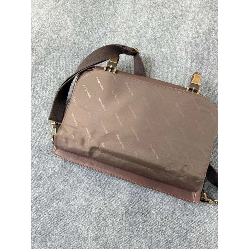 Samsonite Colombian Leather Flap-Over Messenger Bag, Brown